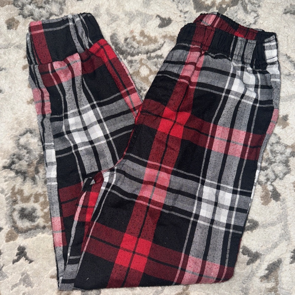 Gap Kid Boys Pajamas Pants Holiday Xmas Red Traditional plaid 6 Sleep